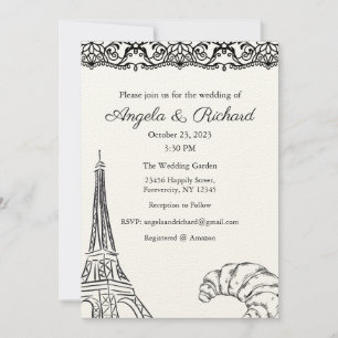 Einladung zur Hochzeit, Hochzeitstag, Paris