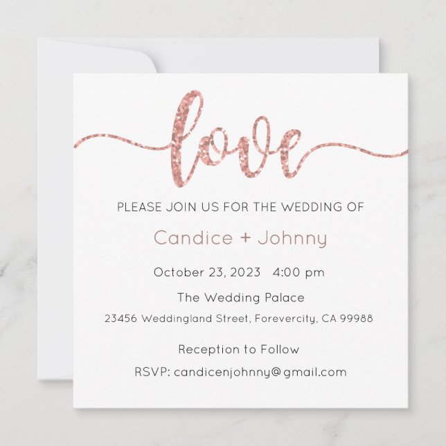 Einladung zur Hochzeit, Hochzeitstagung, Liebe (Vorderseite)