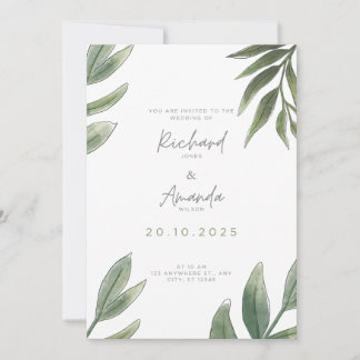 Einladung zur Hochzeit im Gartenstil