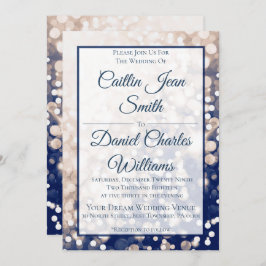 Einladung zur Hochzeit im Herbst - Champagner und