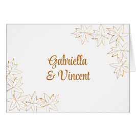 Einladung zur Hochzeit im Herbst von Ahornblättern