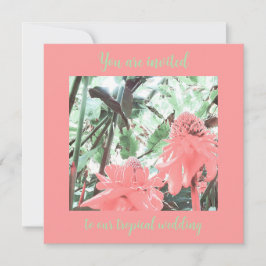 Einladung zur Hochzeit im tropischen Pfirsichgarte