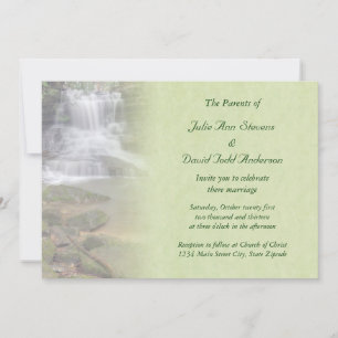 Einladung zur Hochzeit im Wasserfall