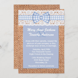 Einladung zur Hochzeit in Burlap & Gingham Country