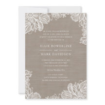 Einladung zur Hochzeit in Burlap und Lace