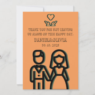 Einladung zur Hochzeit in Deep Orange