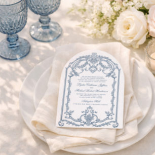 Einladung zur Hochzeit in Französisch-Verziert-Bar