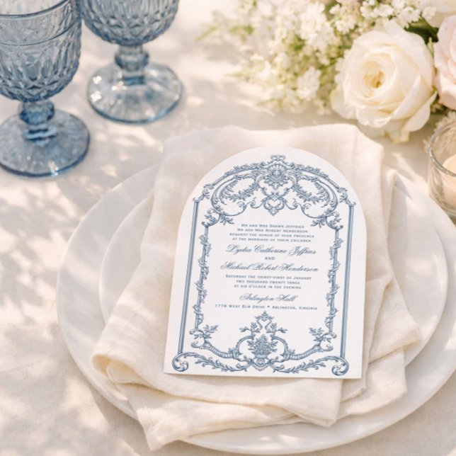 Einladung zur Hochzeit in Französisch-Verziert-Bar (Von Creator hochgeladen)