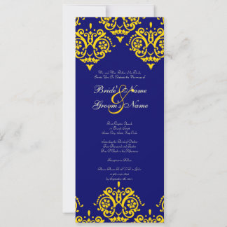 Einladung zur Hochzeit in Gelb und Blau