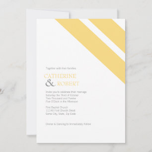 Einladung zur Hochzeit in Gelb und Grau