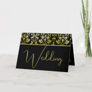 Einladung zur Hochzeit in Gelb und Schwarz