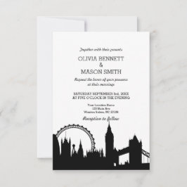 Einladung zur Hochzeit in London Skyline Cityscape
