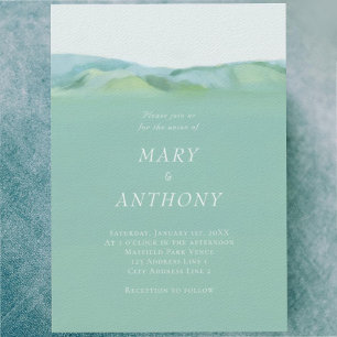 Einladung zur Hochzeit in Minimalistischen Ländern