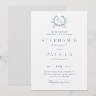 Einladung zur Hochzeit in Monogramm-Schriftzeichen