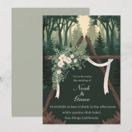 Einladung zur Hochzeit in Natur und Wald