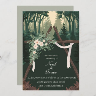 Einladung zur Hochzeit in Natur und Wald