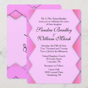 Einladung zur Hochzeit in Rosa