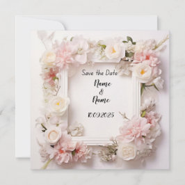 Einladung zur Hochzeit in Rosa und Weiß