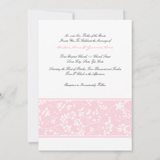 Einladung zur Hochzeit in Rosa und Weiß