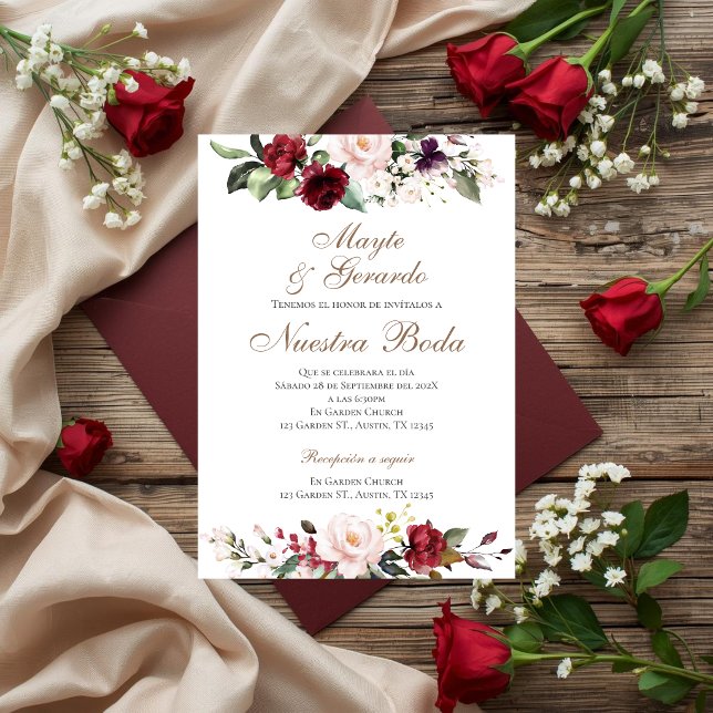 Einladung zur Hochzeit in Rot (Von Creator hochgeladen)