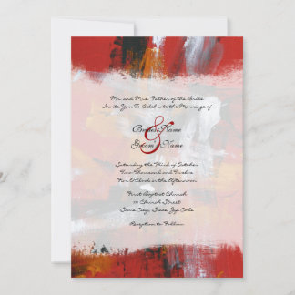 Einladung zur Hochzeit in Rot und Schwarz