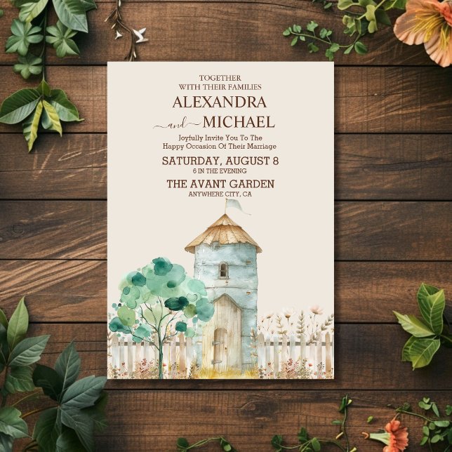 Einladung zur Hochzeit in rustikalem Landgut (Von Creator hochgeladen)