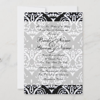 Einladung zur Hochzeit in Schwarz und Weiß