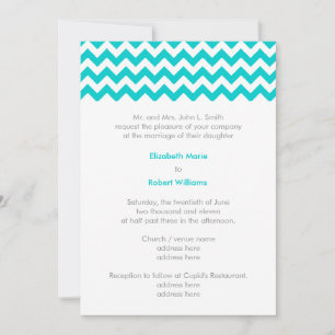Einladung zur Hochzeit in Türkis und Grau