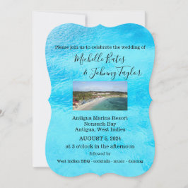 Einladung zur Hochzeit in Urlaubsort - Antigua