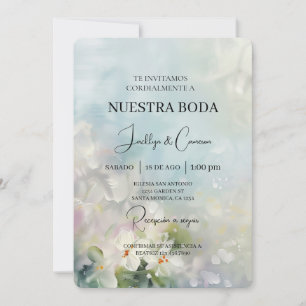 Einladung zur Hochzeit in Weißer Blume