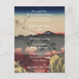 Einladung zur Hochzeit Künstler Hiroshige Utagawa