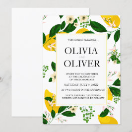 Einladung zur Hochzeit Lemon Gelb
