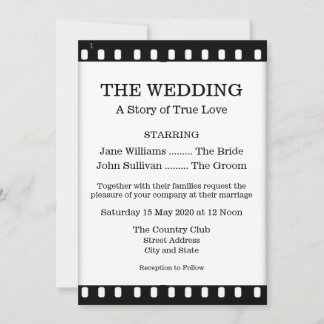 Einladung zur Hochzeit mit einem Filmthema