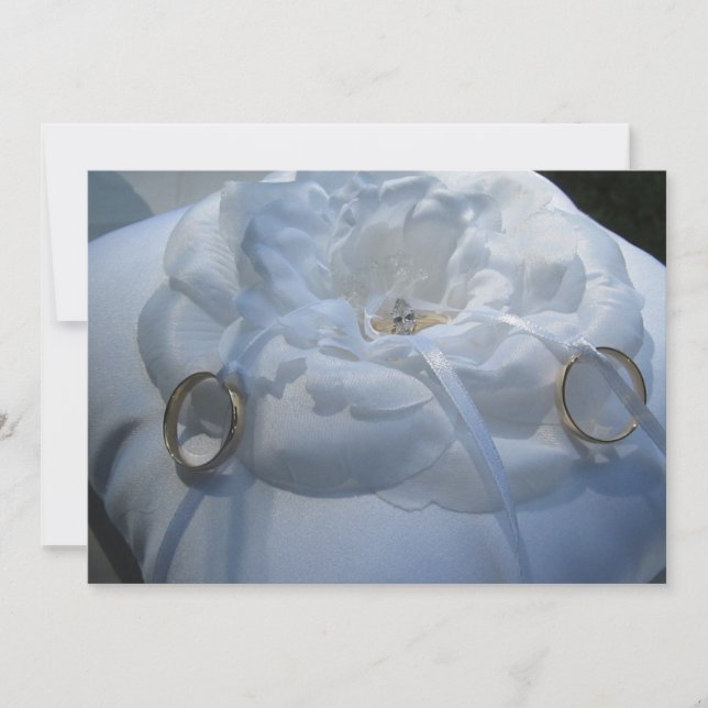 Einladung zur Hochzeit mit Rings (Vorderseite)