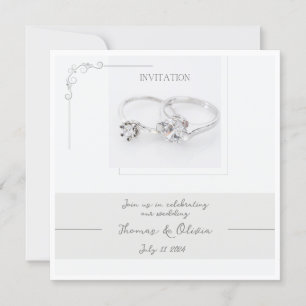 Einladung zur Hochzeit mit zwei Rings