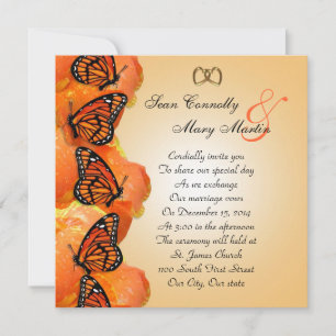 Einladung zur Hochzeit Monarch Butterflies Platz