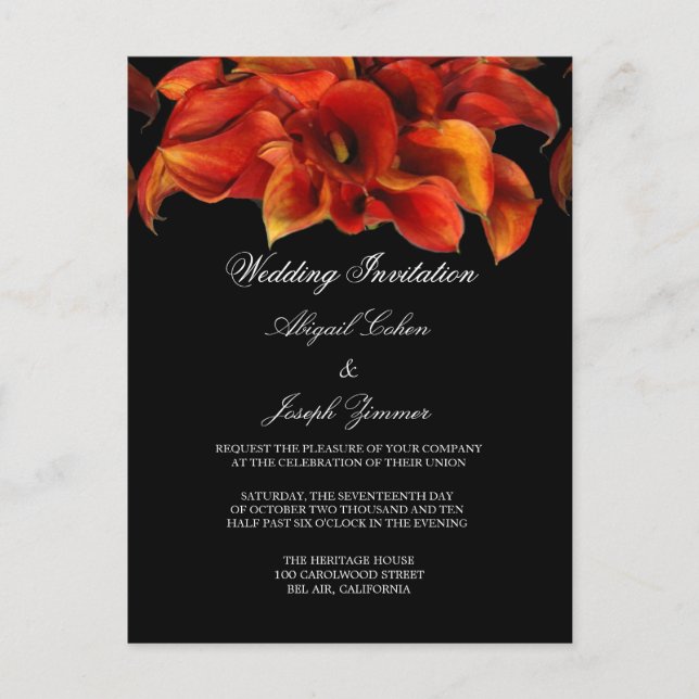 Einladung zur Hochzeit Postkarten (Vorderseite)