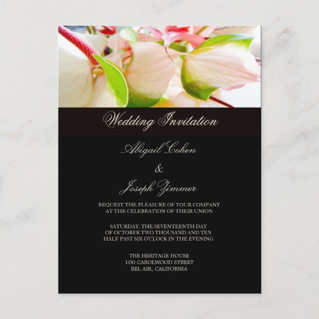 Einladung zur Hochzeit Postkarten (Vorderseite)