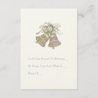 Einladung zur Hochzeit RSVP-Karte. "Hochzeitsglock