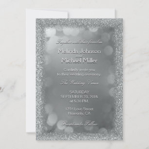 Einladung zur Hochzeit   Silber
