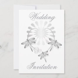 Einladung zur Hochzeit Silberdrachenfliegen Herz