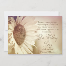 Einladung zur Hochzeit - Sonnenblumen - Weichzeich