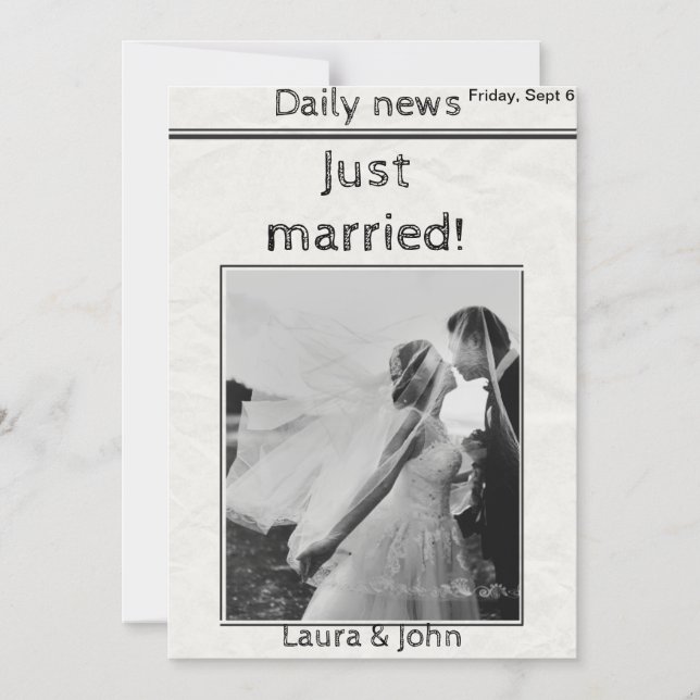 Einladung zur Hochzeit und zum Party (Vorderseite)