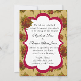 Einladung zur Hochzeit viktorianischer Rose