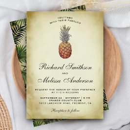 Einladung zur Hochzeit Vintager Ananas