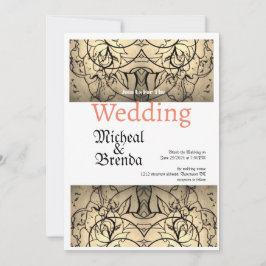 Einladung zur Hochzeit Vintager Rose