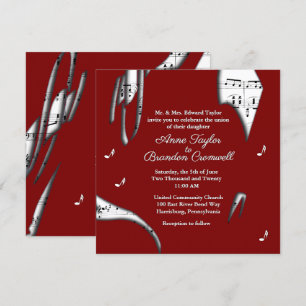 Einladung zur Hochzeit von abstrakten Maroon und W