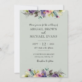 Einladung zur Hochzeit von abstrakten Wasserfarben