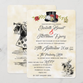 Einladung zur Hochzeit von Alicen im Wunderland