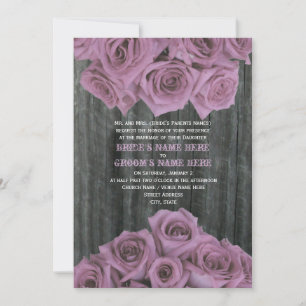 Einladung zur Hochzeit von Barnwood und Rosen